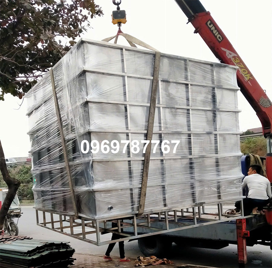 Bể inox đặt nổi nhà dân 1000L