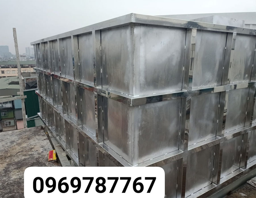 Bể inox đặt nổi nhà dân 1000L